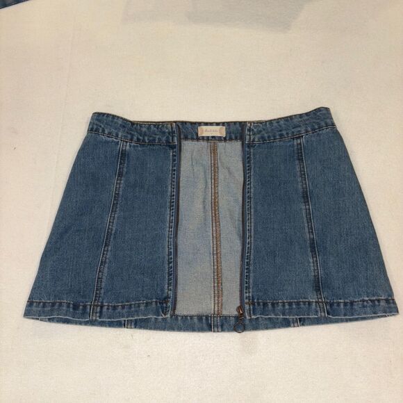 Altar'd State Size Small Denim Skirt/Full Zip/Front Zip/MediumWash/Mini/Festival - Picture 5 of 5